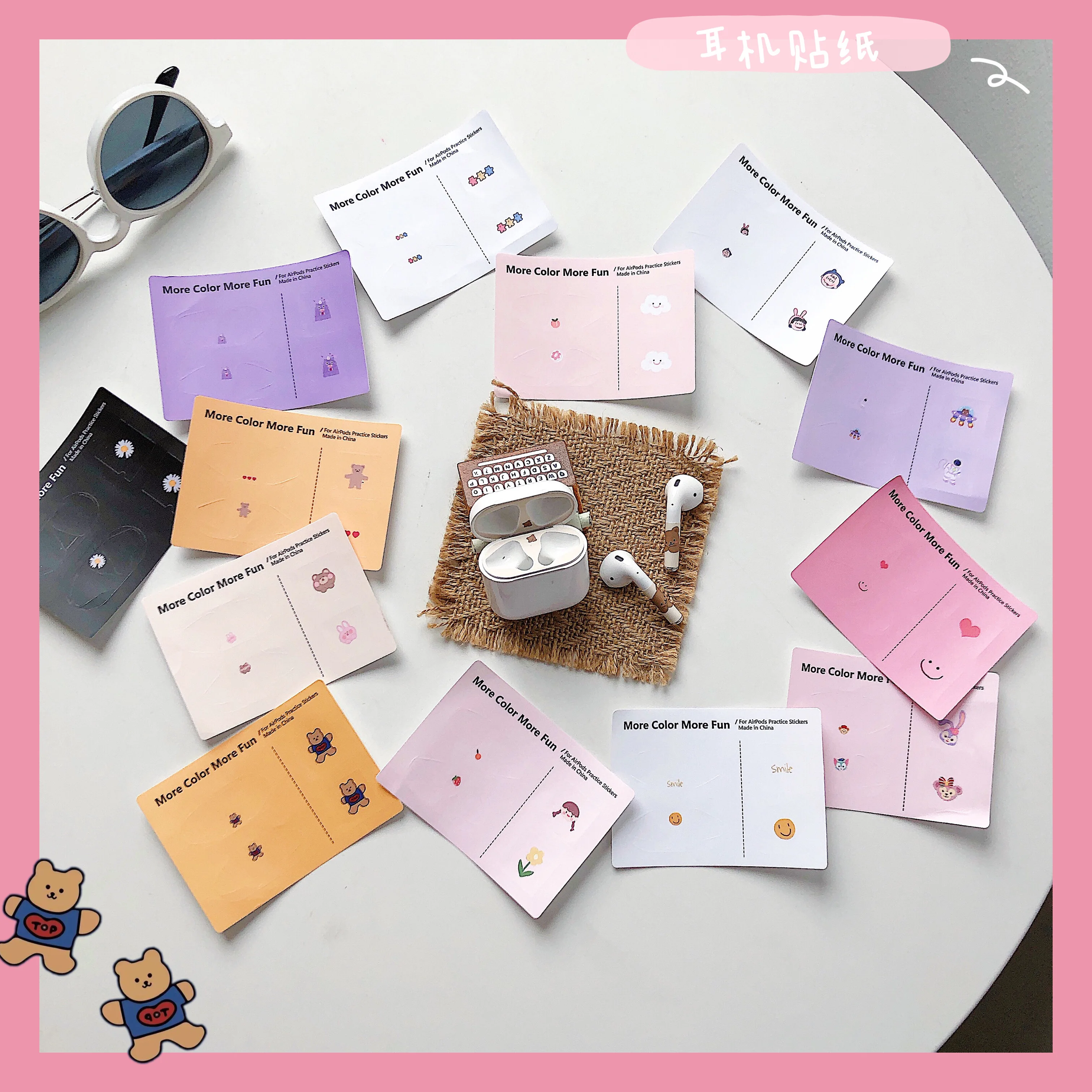 

For Airpods 1 2 Case Skin Cartoon Dust Guard Sticker Protective Sticker for Apple Air Pods 1 2 Earphone Charging Cover Coque