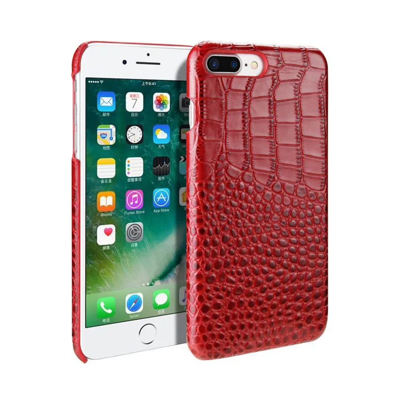 BestNull первый слой воловьей кожи крокодила линии задняя крышка чехол для iphone 8 Plus смартфона