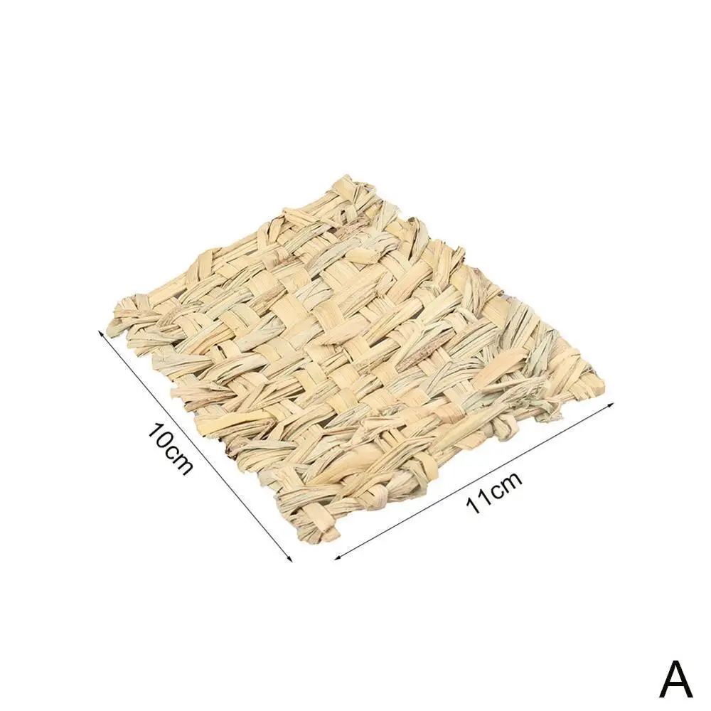 

Natural Handmade Leaf Mat Grass Nest Pad Sleeping Bed for Small Animal Hamsters Rabbit Rat Pet Accessories