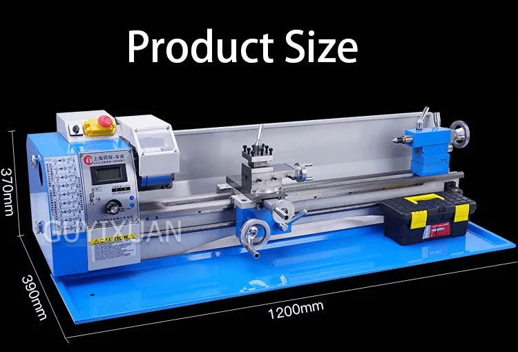 Небольшой горизонтальный токарный станок многофункциональный бытовой переменная скорость миниатюрный металлический токарный станок бесщеточный мотор токарный станок