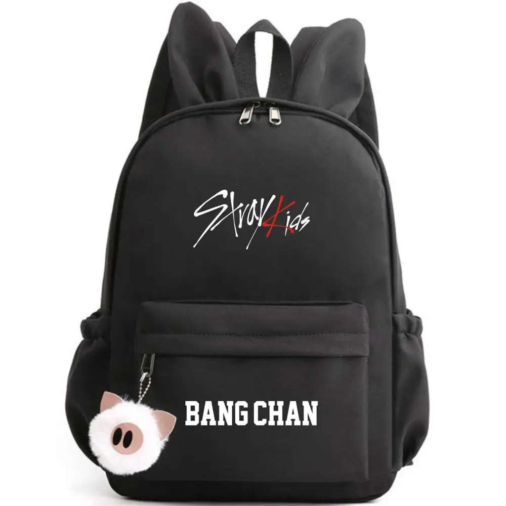 Stray Kids Changbin дизайнерский Рюкзак Школьные сумки черный розовый синий Mochila дорожные сумки ноутбук брелок для рюкзака с ушками - Цвет: Style 29