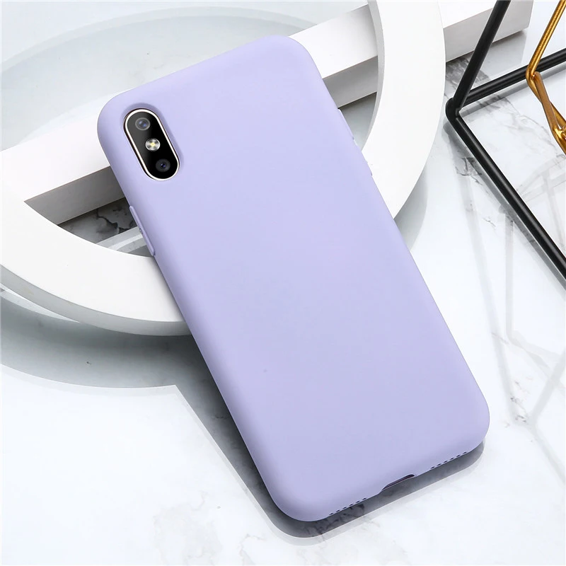 Purple Мягкий Летний жидкий силиконовый чехол для Xiaomi mi CC9 E 9T A3 A2 A1 mi 9 SE mi 8 Lite Red mi K20 7A 7 6A 6 Note 7 8 Pro - Цвет: Purple