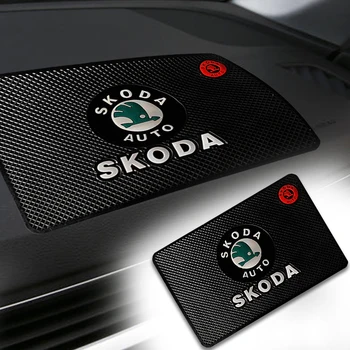

Car Badge Emblem Anti Slip Mat Phone Holder Non-Slip Mat Pad For Skodas Octavia A5 A7 Fabia superb car-styling Accessories