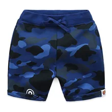 Детская одежда для мальчиков; повседневные шорты из чистого хлопка с камуфляжным принтом; коллекция года; сезон лето
