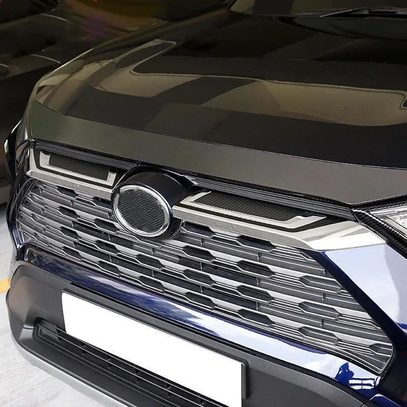 WELKINRY автомобильный чехол для Toyota RAV4 ABS Хром Передняя головка лицевая решетка воздухозаборника Логотип Торговая марка отделка