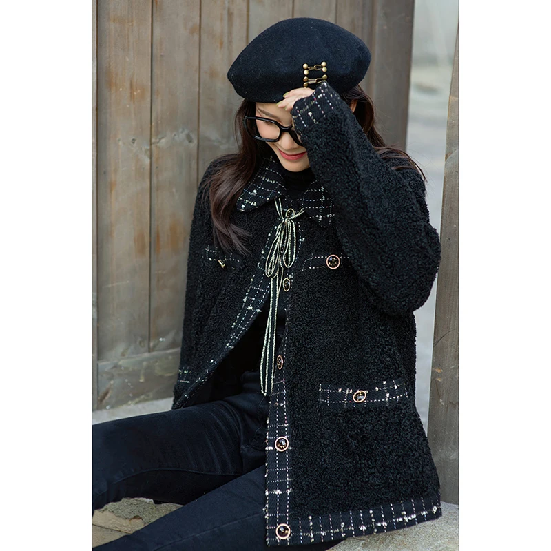 

MISHOW 2020 Winter Wool Coats For Women Vintage Outdoor Warm Overcoats Long Sleeve Large Pockets Female Retro Jackets MX20D9638