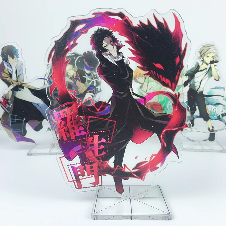 

Anime Bungou Stray Dogs Taizaiji Nakajima Akutagawa Ryuuuke Cosplay Double Side Acrylic Stand Figure Model Plate Desk Decor