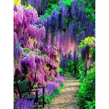 

DIY Landscape 5D Diamond Painting Full Round Drill Scenic Diamond Embroidery Cross Stitch Kits Mosaic Wall Art Home Decor Gift