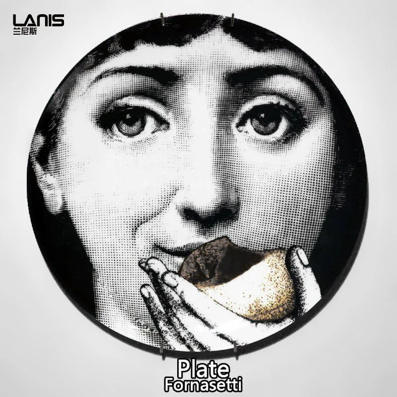 45 Модная новинка, европейские декоративные фигурки Fornasetti, настенные тарелки, декоративные настенные винтажные художественные 10 дюймов - Цвет: 45