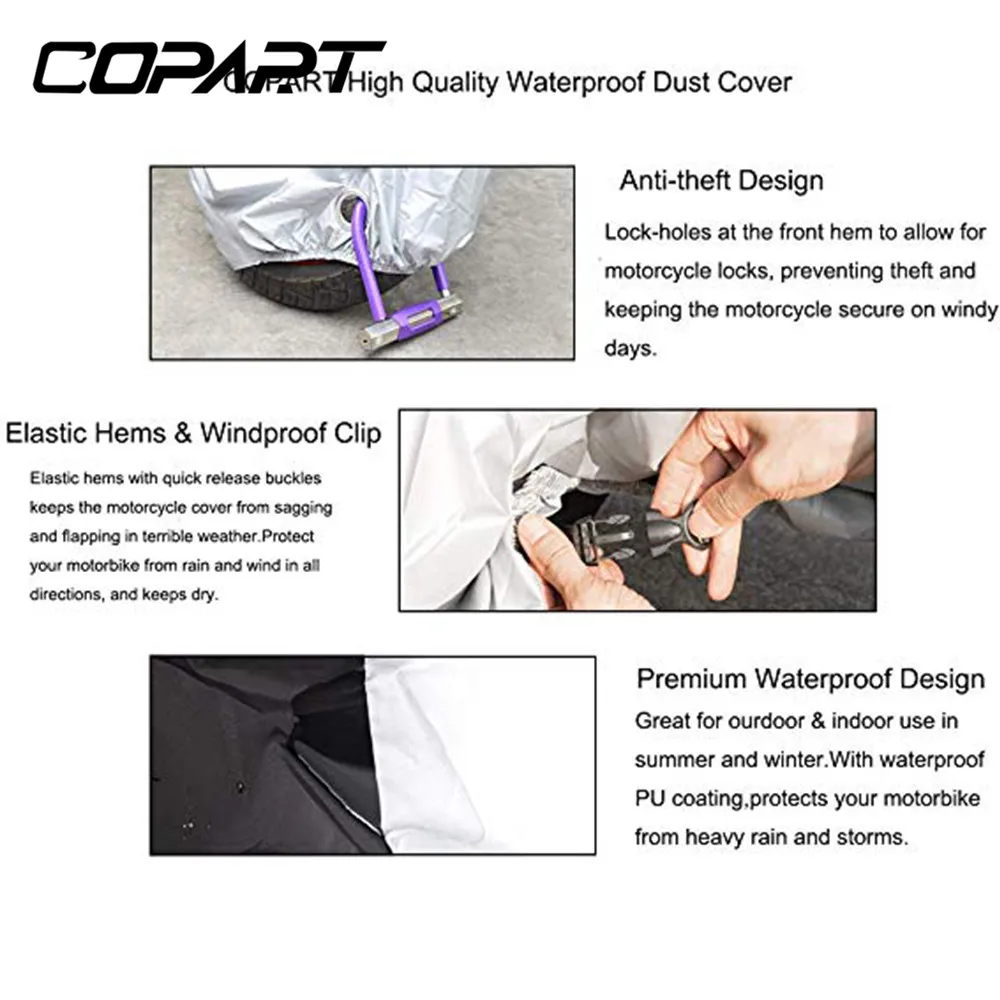 Водонепроницаемый пылезащитный дождь с отверстиями для замка мотоцикла большой