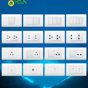 

118 type American socket Thailand Vietnam USA Wall TV Dimming Adjust speed switch Computer satellite Doorbe Power supply socket