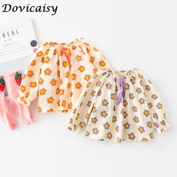 

2020 Autumn Girls Blouses Clothes Baby Spring Shirts Toddler Infant smilePrint Tees Tops 1 2 3 4 Years Kids Cotton Shirt