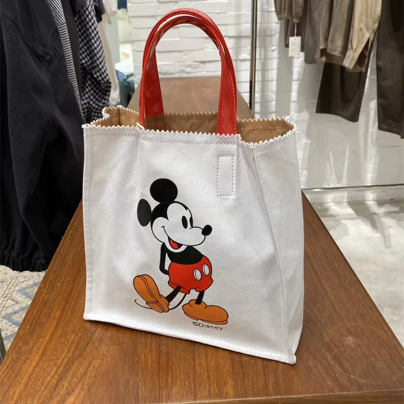 Детская Милая Сумочка Disney с Микки Маусом холщовая женская сумка героями