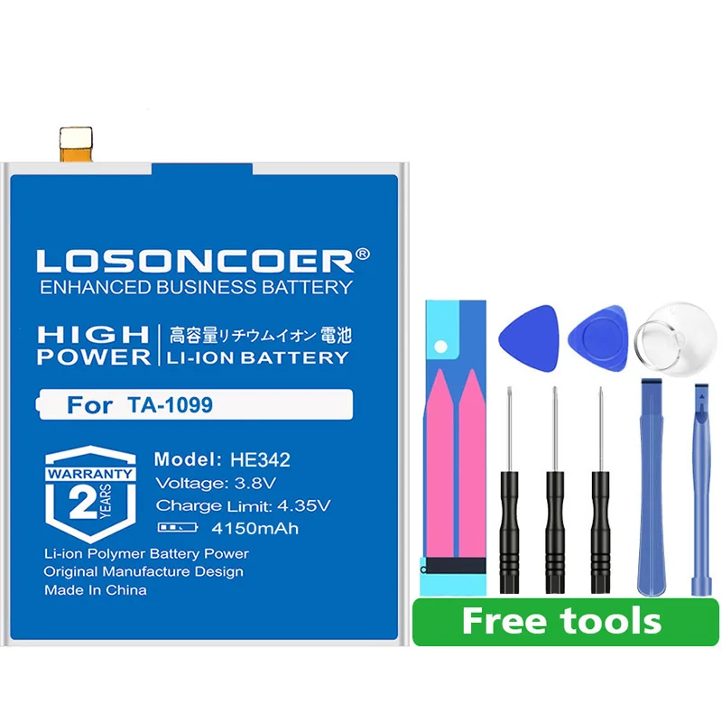 LOSONCOER 4150 мАч HE342 HE 342 батареи для телефонов высокой емкости Nokia X6 2018 6 1 Plus TA 1099 X5 1109 5