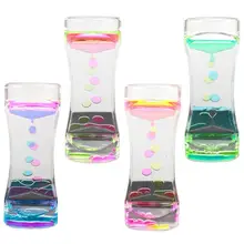 

Timer Hourglasses Floating Acrylic 1pcs Double Color Sand Oil Liquid Visual Motion Glass Clock Home Decoration Desk Ornament