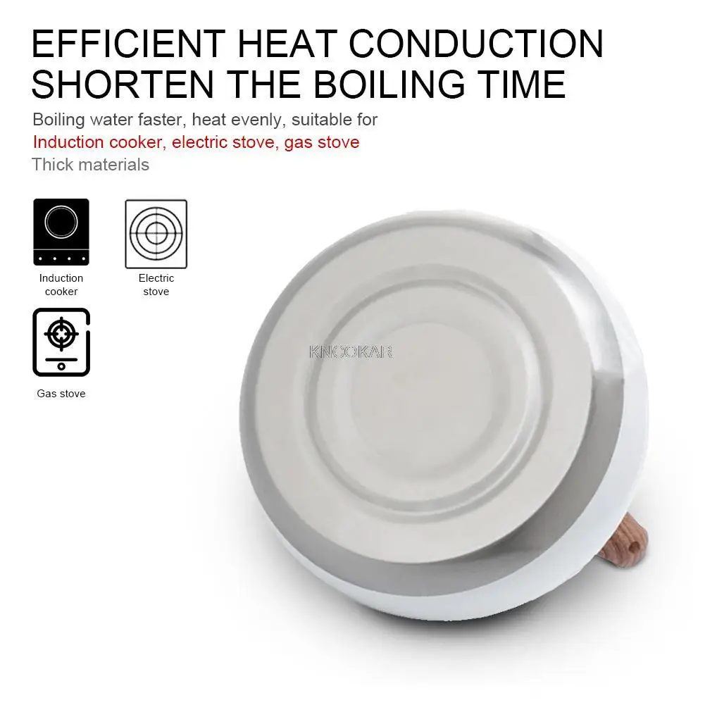 3L Stainless Steel Whistling Tea Kettle Stovetops Enamel Food Grade Tea Pot With Heat-Proof Handle For Gas Induction Cookers 3