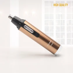 Electric Nose Hair Trimmer Men Women Ear Hair Trimmer Brand Rechargeable Professional Fashion Champagne Color Nose Hair Clipper