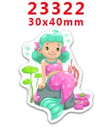 23322 30 шт мультяшный персонаж плоское украшение из смолы PR 23318 - Цвет: 23322