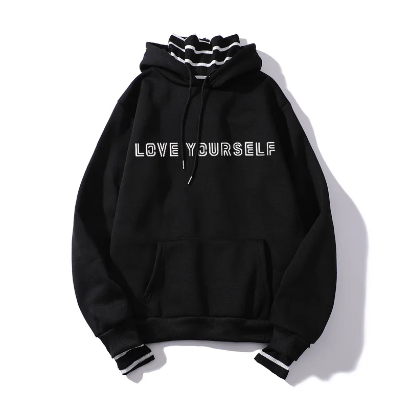 Новинка 100% толстовка унисекс с капюшоном kpop Bangtan Boys love yourself толстовки уличная