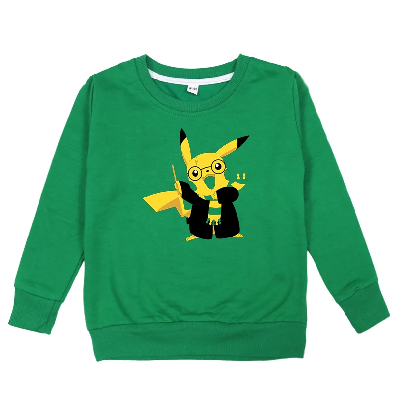 Hoodies 8 Sudadera/толстовки для малышей с принтом Покемон Пикачу топы для мальчиков и девочек, весенние топы с длинными рукавами, худи с v-образным вырезом детские толстовки с капюшоном для девочек, Rupas - Цвет: Hoodies 8