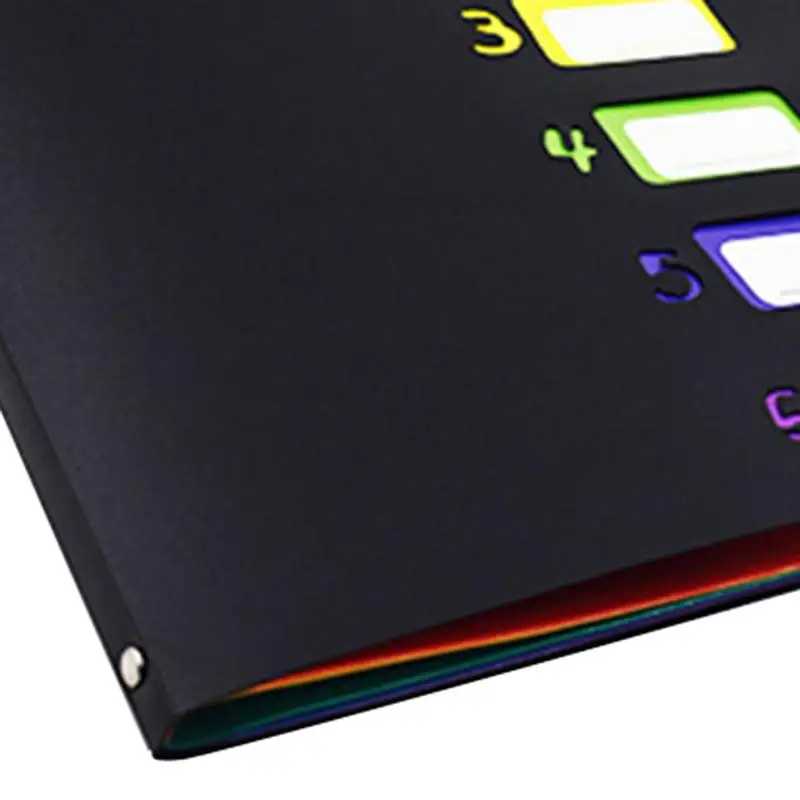 1 шт. пластиковая Радужная папка А4 для документов|Папка файлов| |