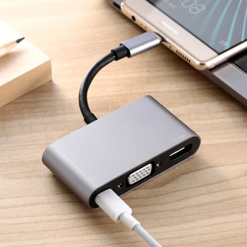

5 In 1 Converter USB C Hub HDMI Adapter Type C USB 3.1 Charging Universal Home Office Plug And Play Portable Aluminum Alloy