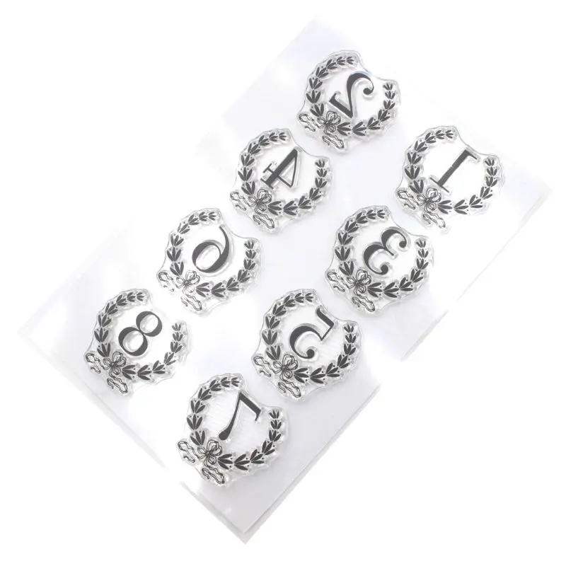 

Number Transparent Silicone Clear Rubber Stamp Sheet Cling Scrapbooking DIY D2TD