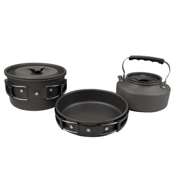 

Picnic Camping Cookware Ultra-Light Portable Outdoor Water Kettle Pan Pot Travel Aluminum Cooking Kits Utensils Hiking Picnic