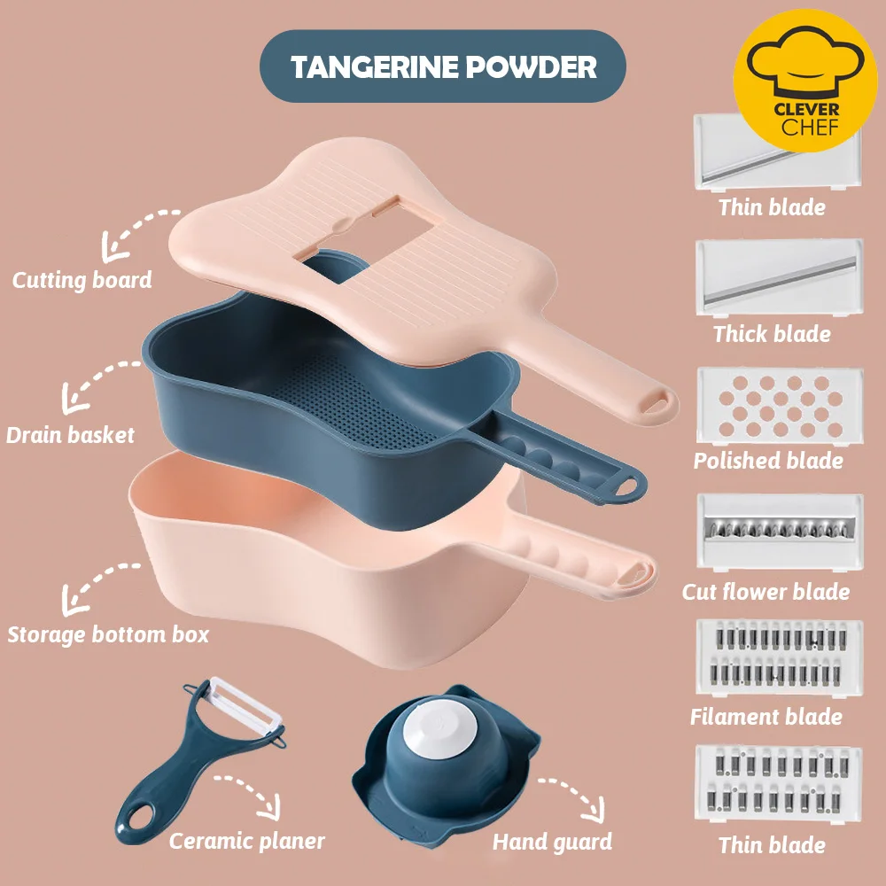 

11pcs/Set Kitchen Multifunctional Vegetables Chopper Knife Grater Slicer Tomato Potato Peeler Carrot Cutter Kitchen Accessories