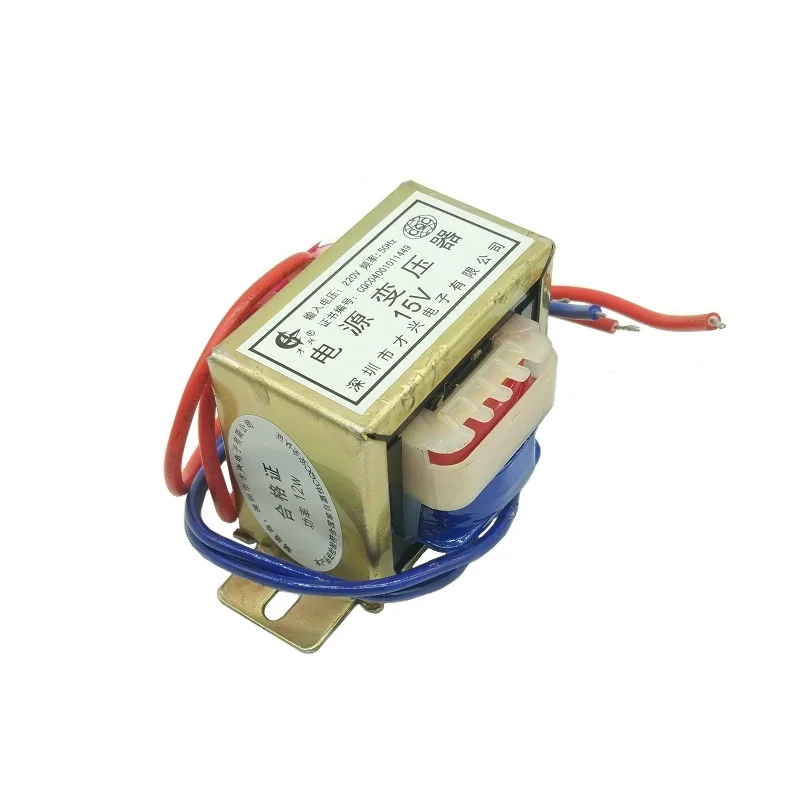 EI-12W трансформатор типа 12 Вт 15 в 220 В к AC15V AC 15 в 0.8A 800мА трансформатор питания