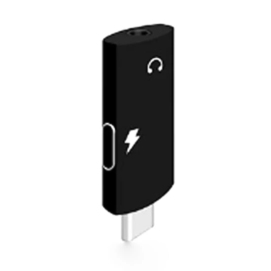 2 в 1 разъем для наушников адаптер usb тип-c до 3,5 мм аудио Aux кабель Зарядка конвертер для huawei/samsung - Цвет: Черный