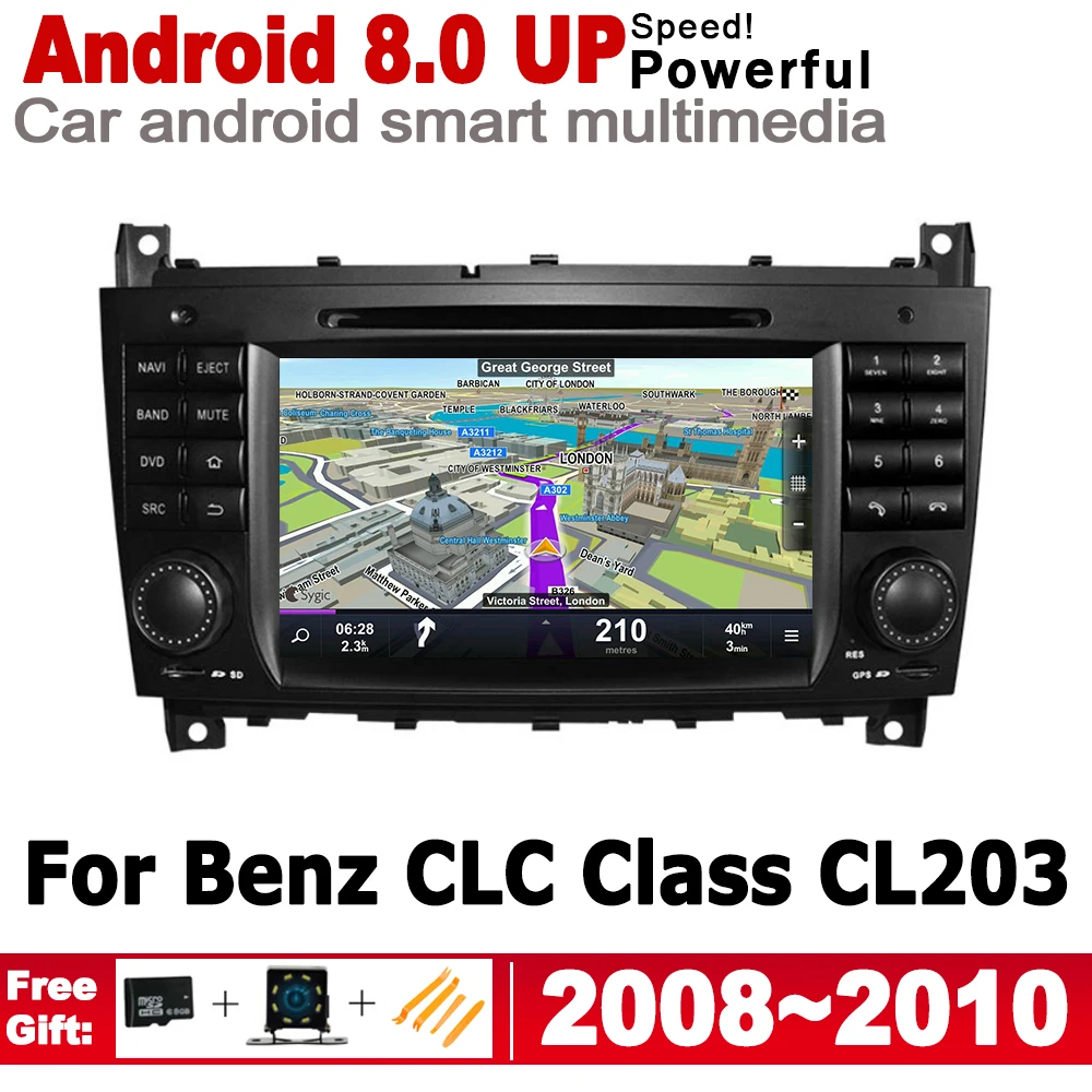 2 Din Автомобильный мультимедийный плеер для Mercedes Benz CLC Class CL203 2008 ~ 2010 NTG Android радио GPS