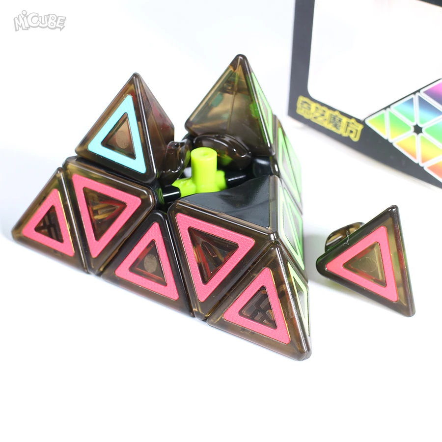 Пирамида куб 3x3 Qiyi Ciyuan Волшебные кубики цветной Pyraminxes Magic Скорость головоломка цветной игрушки для детей Cubo Magico