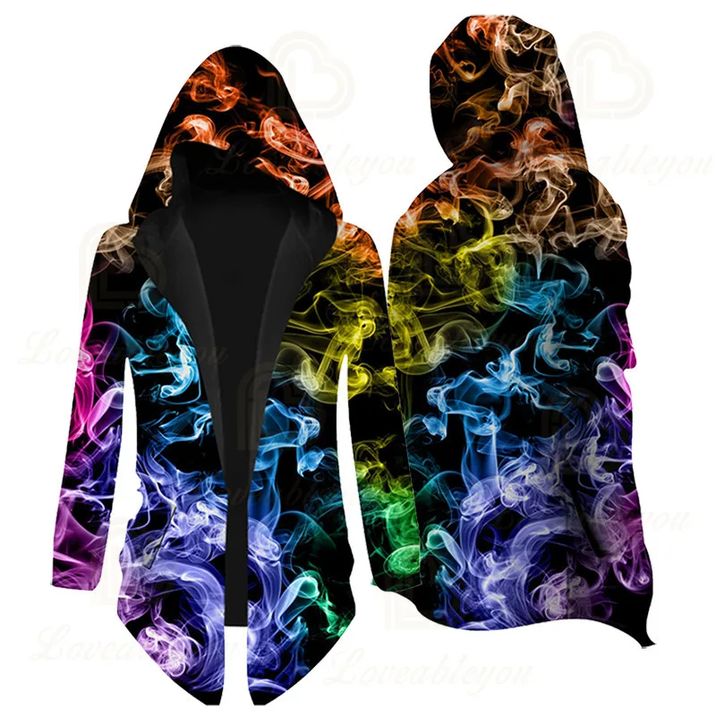 

Adult Kids Men Women Fashion Printing Cosplay Costume Winter Fleece Cloak Overcoat Coat Streetwear Warm Windbreaker