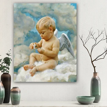 

DIY Colorings Pictures by Numbers with Colors Our Little Angel Painting Drawing Painting by Numbers Framed Home Figure Painting