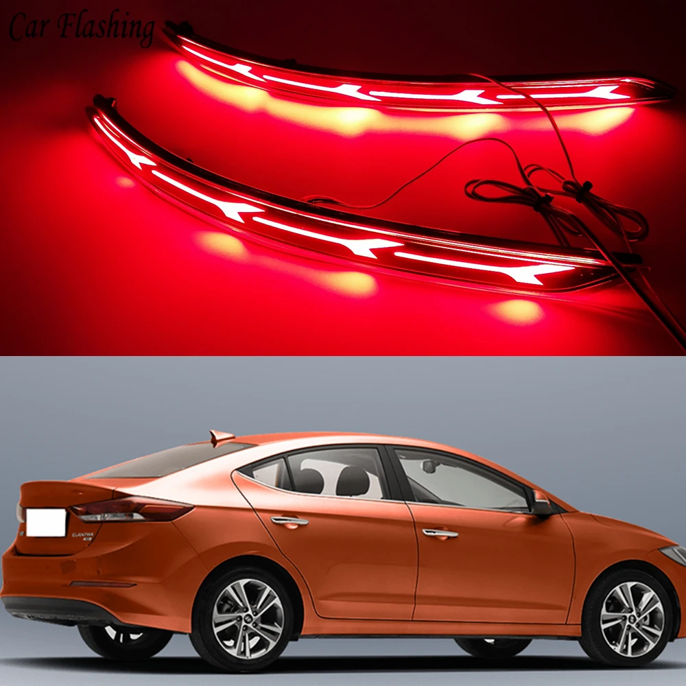 Автомобильный Светодиодный отражатель светильник для Hyundai Elantra 2016 2017 2018 2019 Задний