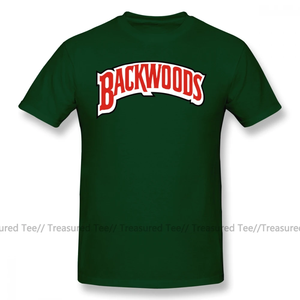 Футболка с логотипом Backwoods, Классическая футболка из 100 хлопка, забавная Мужская футболка с коротким рукавом и графикой - Цвет: Dark Green