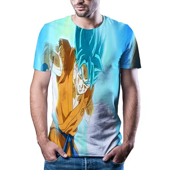 

2020 men's hottest summer 3D men's T-Shirt Top t-shirt men's popular short sleeve 7 dragon ball print T-shirt