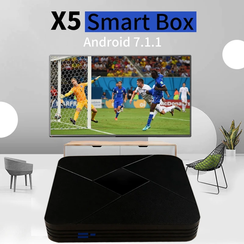 X5 Mini Android 7 1 ТВ приставка ГБ/8 ГБ S905X 2 4 ГГц WiFi HD медиаплеер|ТВ-приставки и