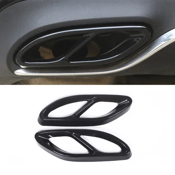 

Fit for Mercedes-Benz CLA C117 14-19/C-Class W205 15-19/GLC X253 16-19/B-Class W246 15-18 Rear Exhaust muffler Pipe Cover 2pcs