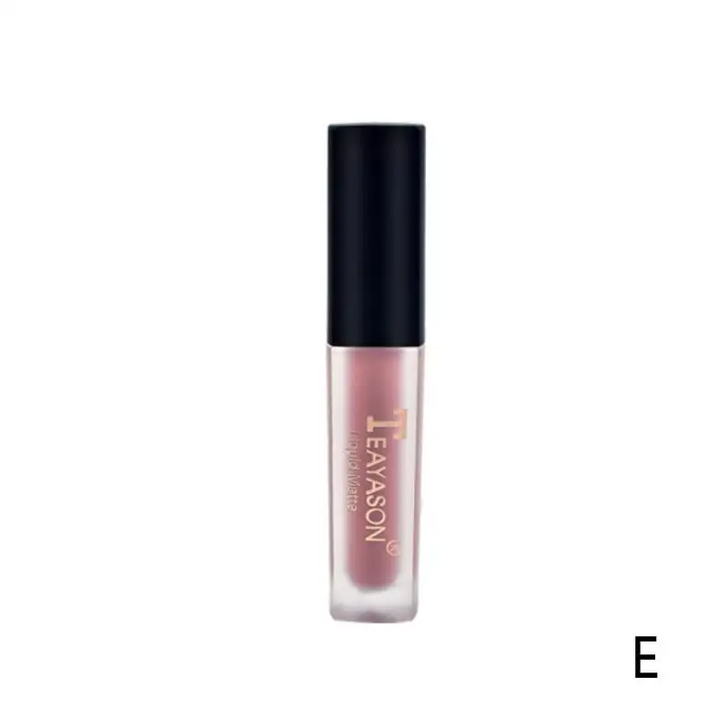 Матовая губная помада для красоты макияж стойкий Labiales красный, Матовый жидкий водостойкий макияж блеск для губ - Цвет: E