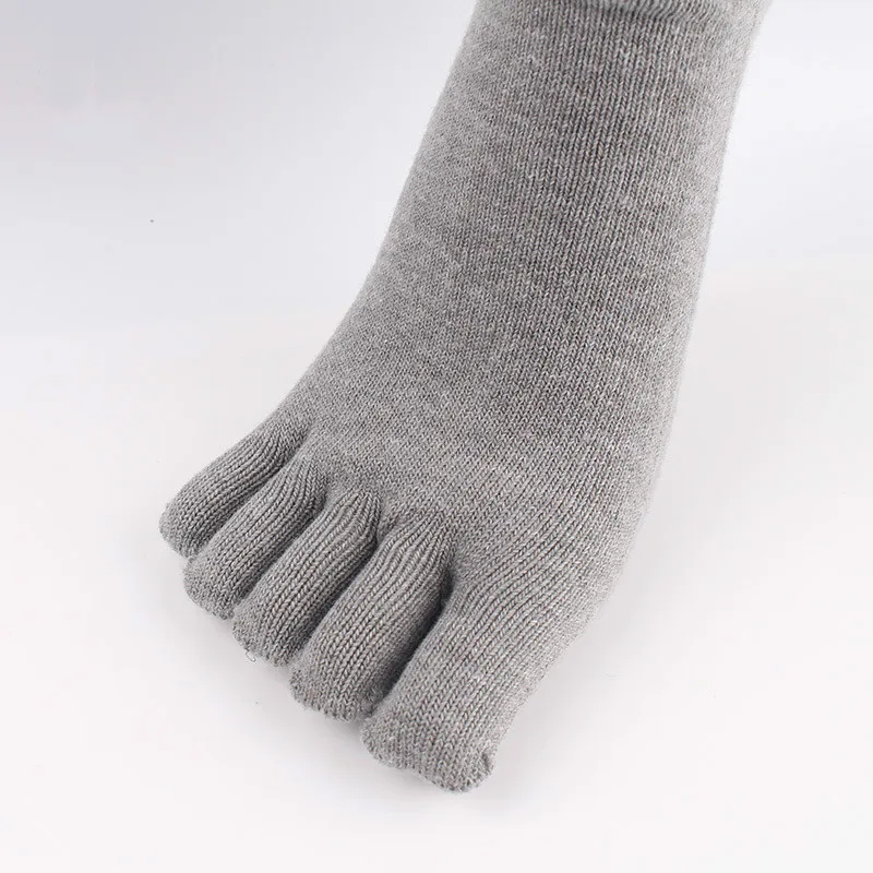 Харадзюку, хлопковые зимние носки, Мужская одежда, простые цветные носки с разделителем пальцев, мягкие модные носки средней длины, подарок, BOC092