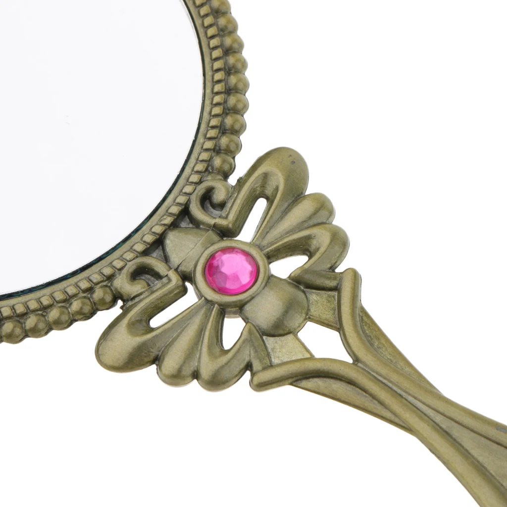 Vintage Style Antique Butterfly Style Design Mirror Bronze Handheld Makeup Mirrors Cosmetics