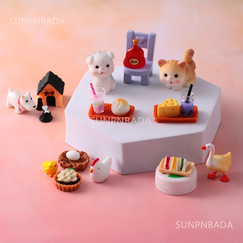 Cute Miniature Dollhouse Supermarket Food Snacks Mini Cake Wine Drink for Blyth Barbies BJD Doll Kitchen Accessories 5