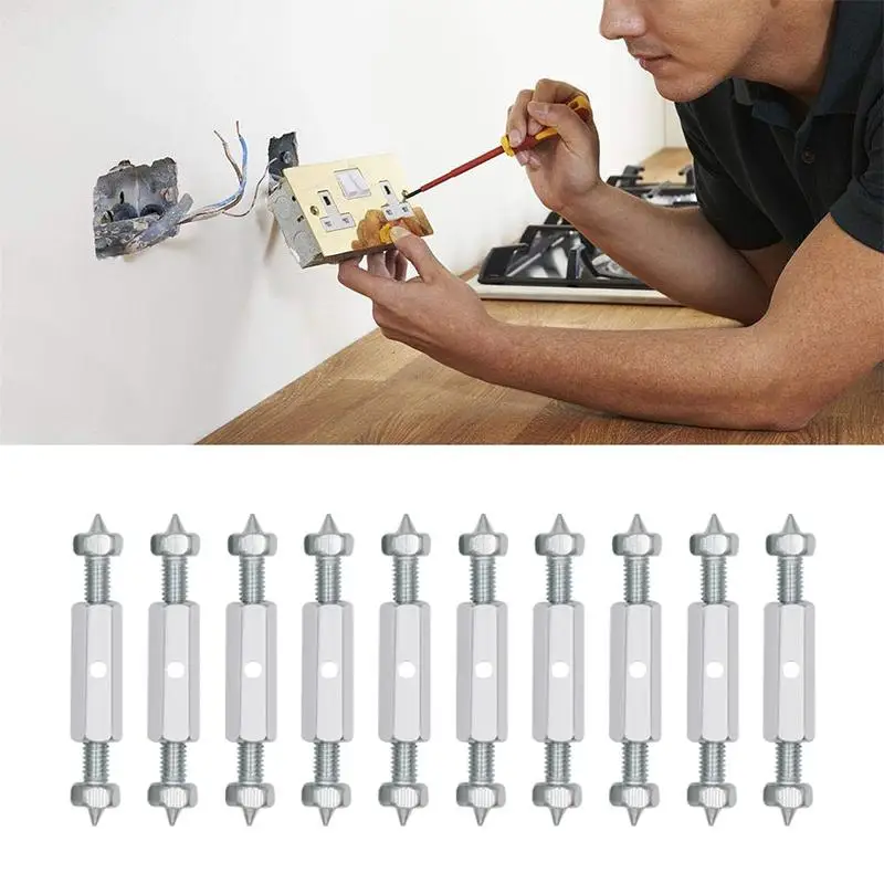 Cassette Repairer 86/118 Type Wall Switch Cassette Lower Case Damage Repair Tools Dark Boxes Support Rod Replacements 10Pairs,wall switch socket repairer,electrical box repairer,wall socket repairer,dark box repairer