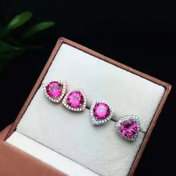 

natural And Real Topaz gemstone earrings S925 silver earrings women fashion earrings New year gift