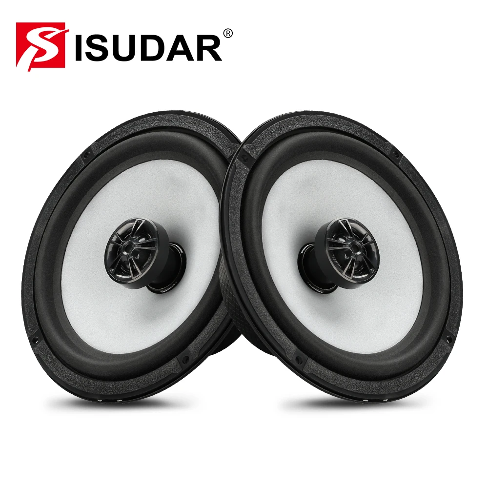 

ISUDAR SU601C Car Coaxial Speakers 2 Pcs 6.5 Inch 2 Way Vehicle Door Auto Audio Stereo Full Range Frequency HiFi Speaker RMS 40W