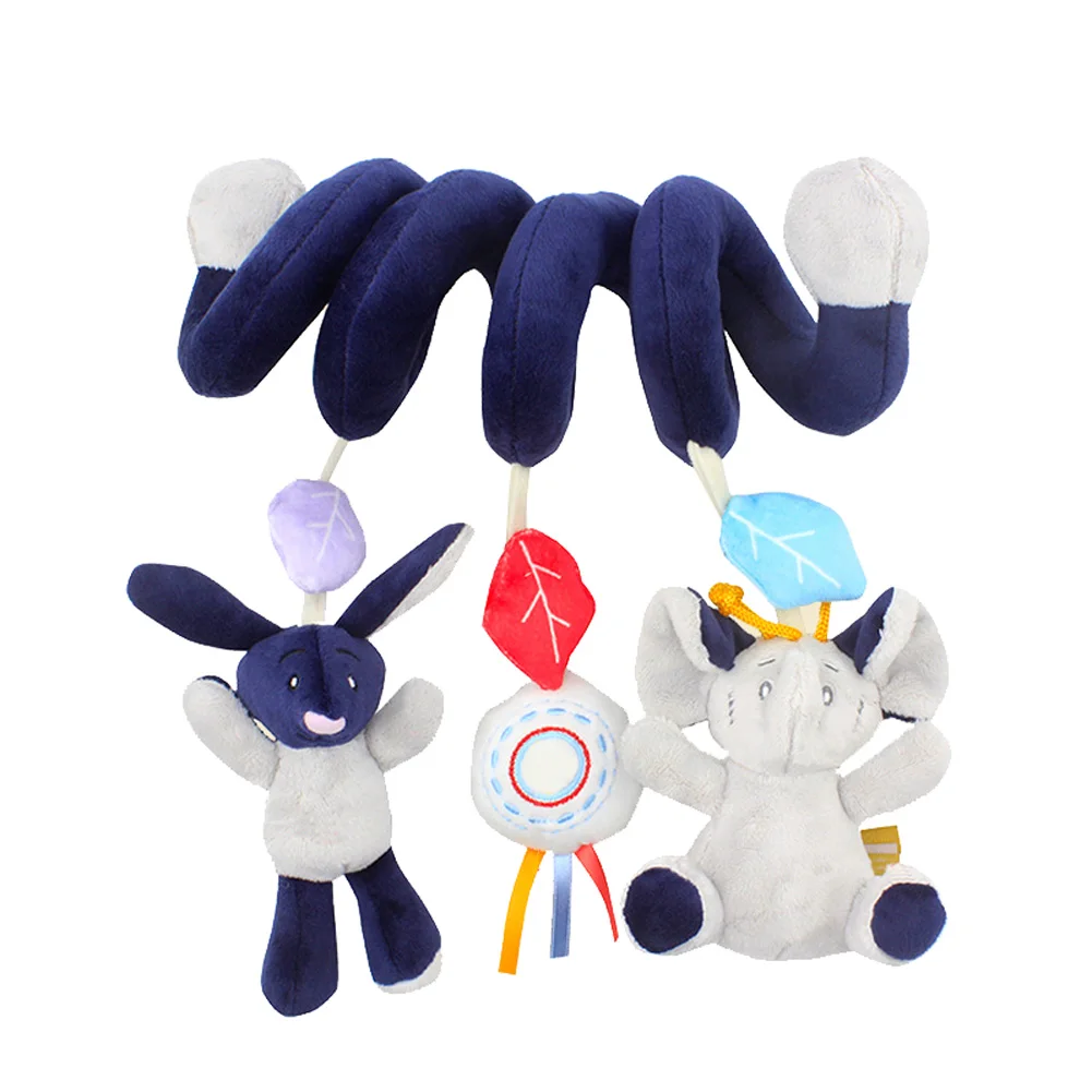 

Stuffed Plush Toy Animal Shape Pendant Sound Crib Mobile Stroller Newborn Baby Gift Bedroom Bedside Rattle Hanging Bell