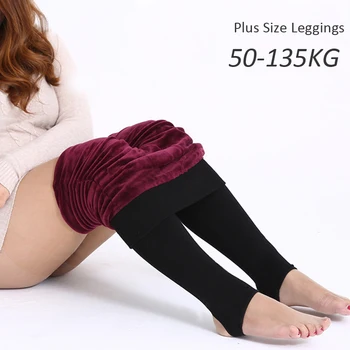 

Extra-large Black Winter Leggins Mujer High Waist Thickening Velvet Plus Size Warm Leggings for Women Fat Push Up Pants