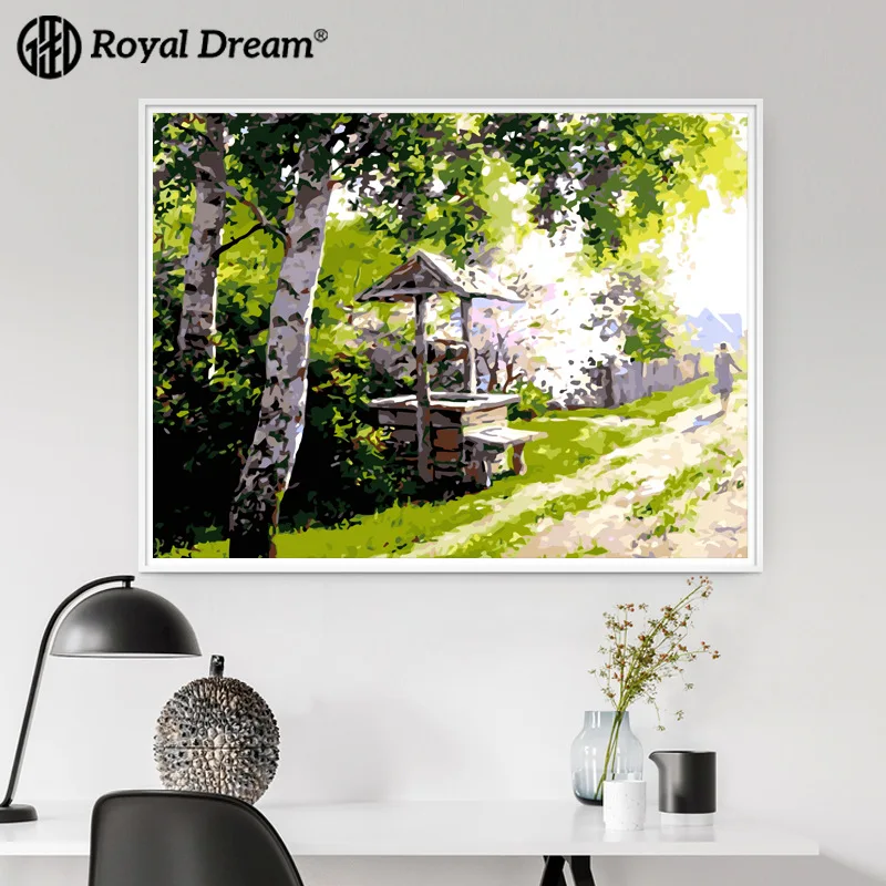 

Living Room Oil Painting Decoration Landscape Painting Digital Oil Painting DIY Painted Coloring Oil Painting Entrance Electric